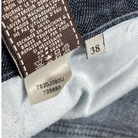 7 For All Mankind Boot Cut Men’s Size 38/35 dark wash distressed Denim Jeans - Picture 7 of 9